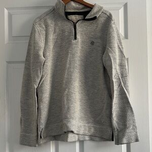 Fat Face Men's Light Gray Half-Zip Pullover Sweater